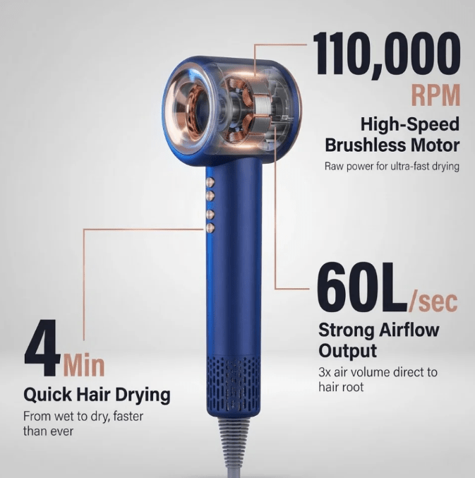 Aurevia Smart Ionic Dryer For Fast Smooth StylingAureline Skin